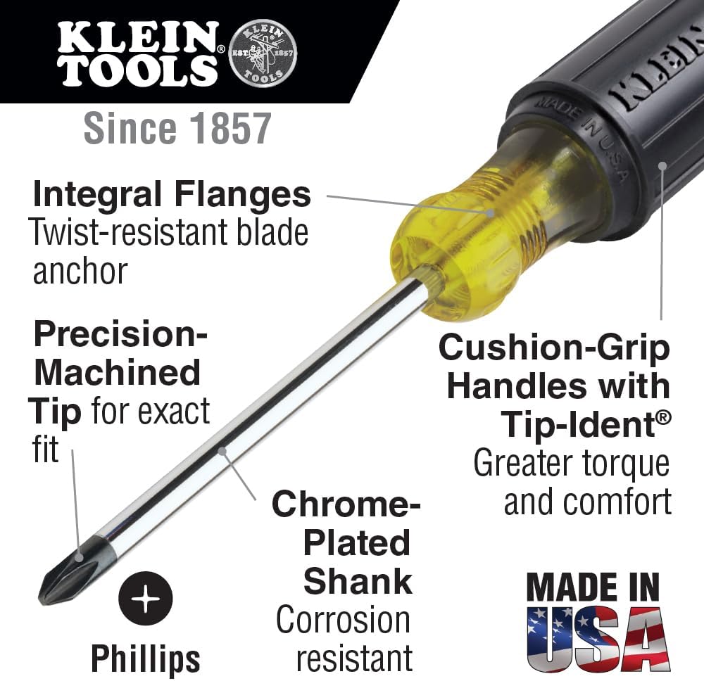 Klein Tools 92906 Tool Set, Basic Kit has Klein Hand Tools for Apprentice or Home: Pliers, Wire Stripper / Cutter, Screwdrivers, 6-Piece