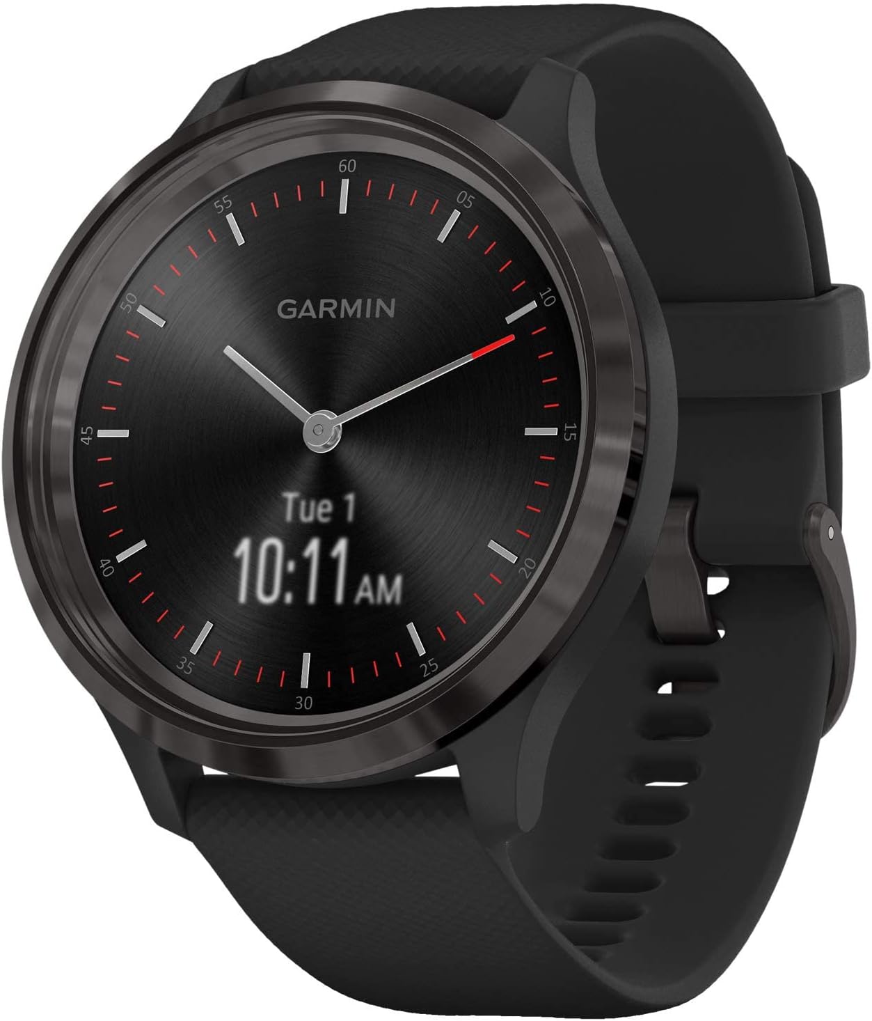 Garmin vivomove 3, Hybrid Smartwatch with Real Watch Hands and Hidden Touchscreen Display, Black (Renewed)