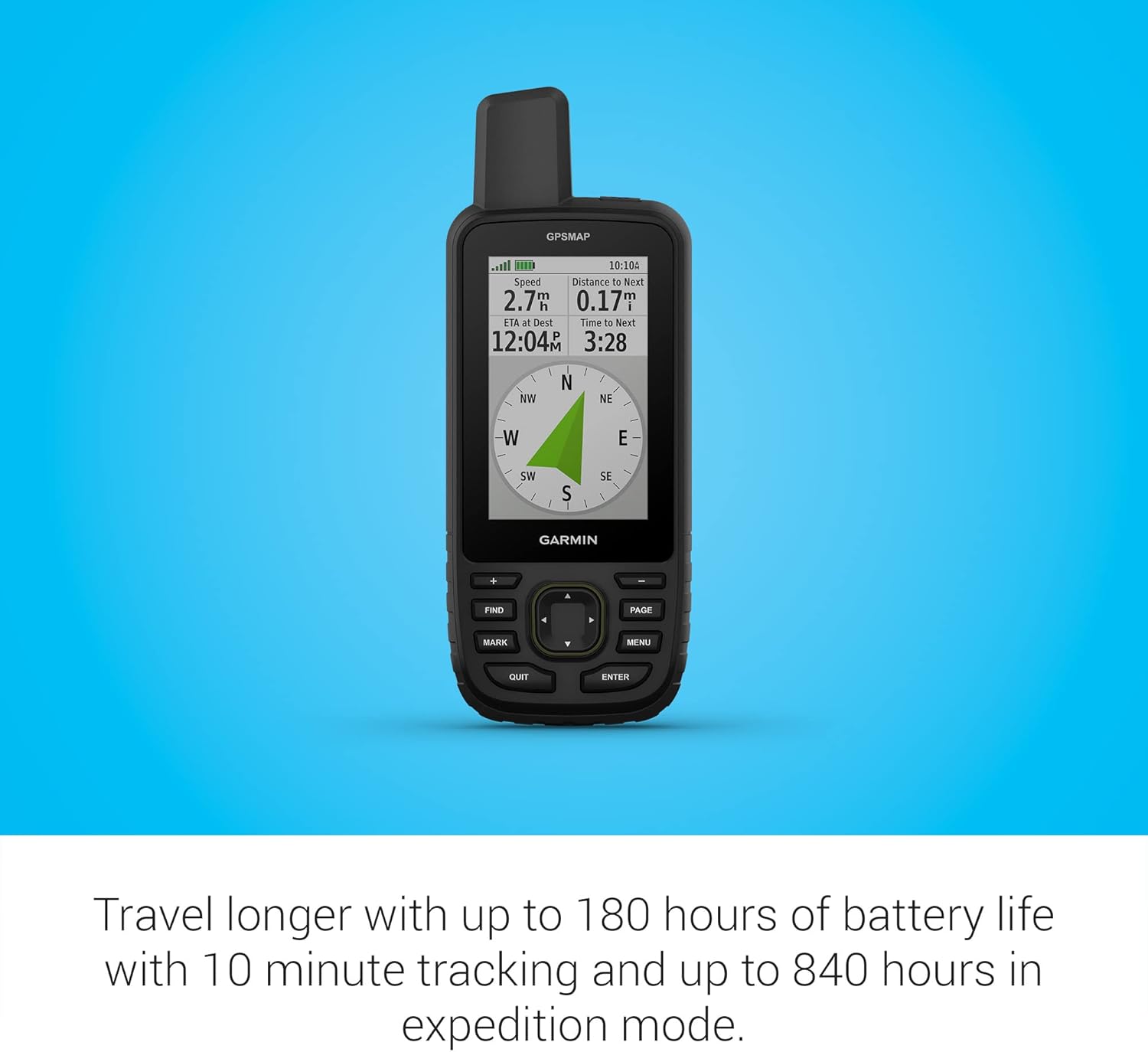 Garmin GPSMAP 67 Rugged GPS Handheld, Multi-Band GNSS, Topo Mapping, Satellite Imagery, Color Display