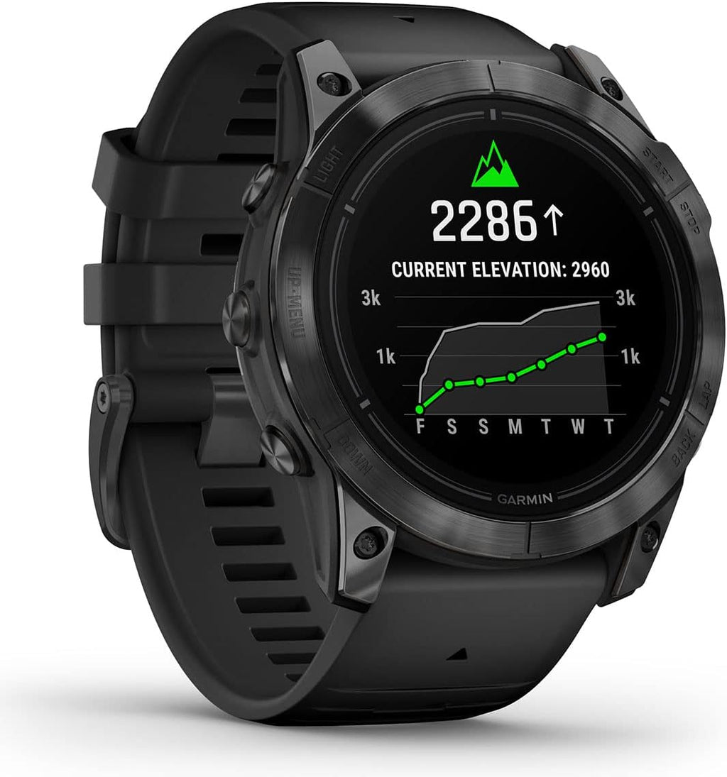 PlayBetter Garmin epix Pro (Gen 2) (Slate Gray/Black, 51mm) GPS Outdoor Watch Gift Box Bundle - AMOLED Display & Built-in Flashlight - includes Screen Protectors, Wall Adapter & Case