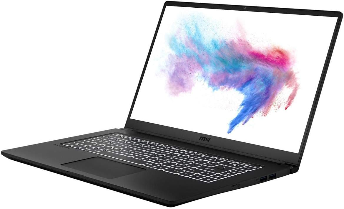 MSI Modern 15 A10M-455 15.6' Full HD Notebook Computer, Intel Core i5-10210U 1.6GHz, 8GB RAM, 512GB SSD, Windows 10 Home, Oynx Black Brushed