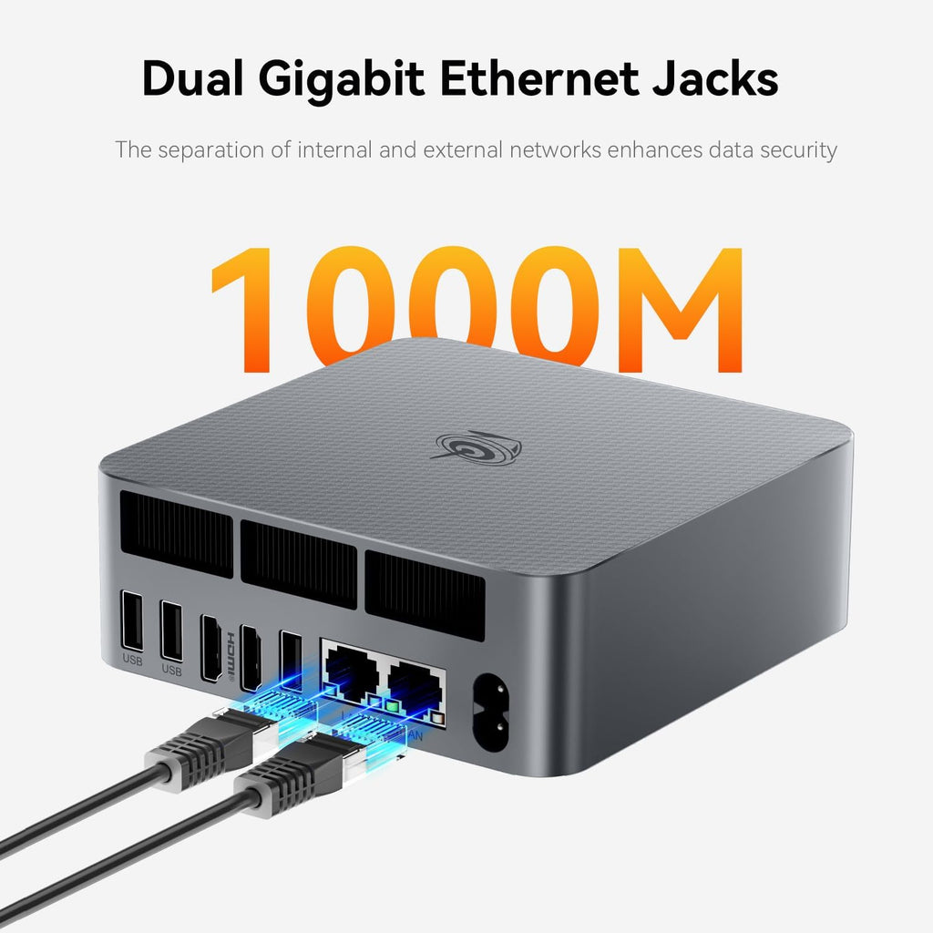 Beelink EQR7 Mini PC, AMD Ryzen 7 7735HS(Up to 4.75GHz) 8C/16T, Mini Desktop Computer 24GB LPDDR5 RAM 1TB NVMe SSD, Micro PC 4K@60Hz Dual HDMI/BT5.2/WiFi 6/Office/Home/W-11
