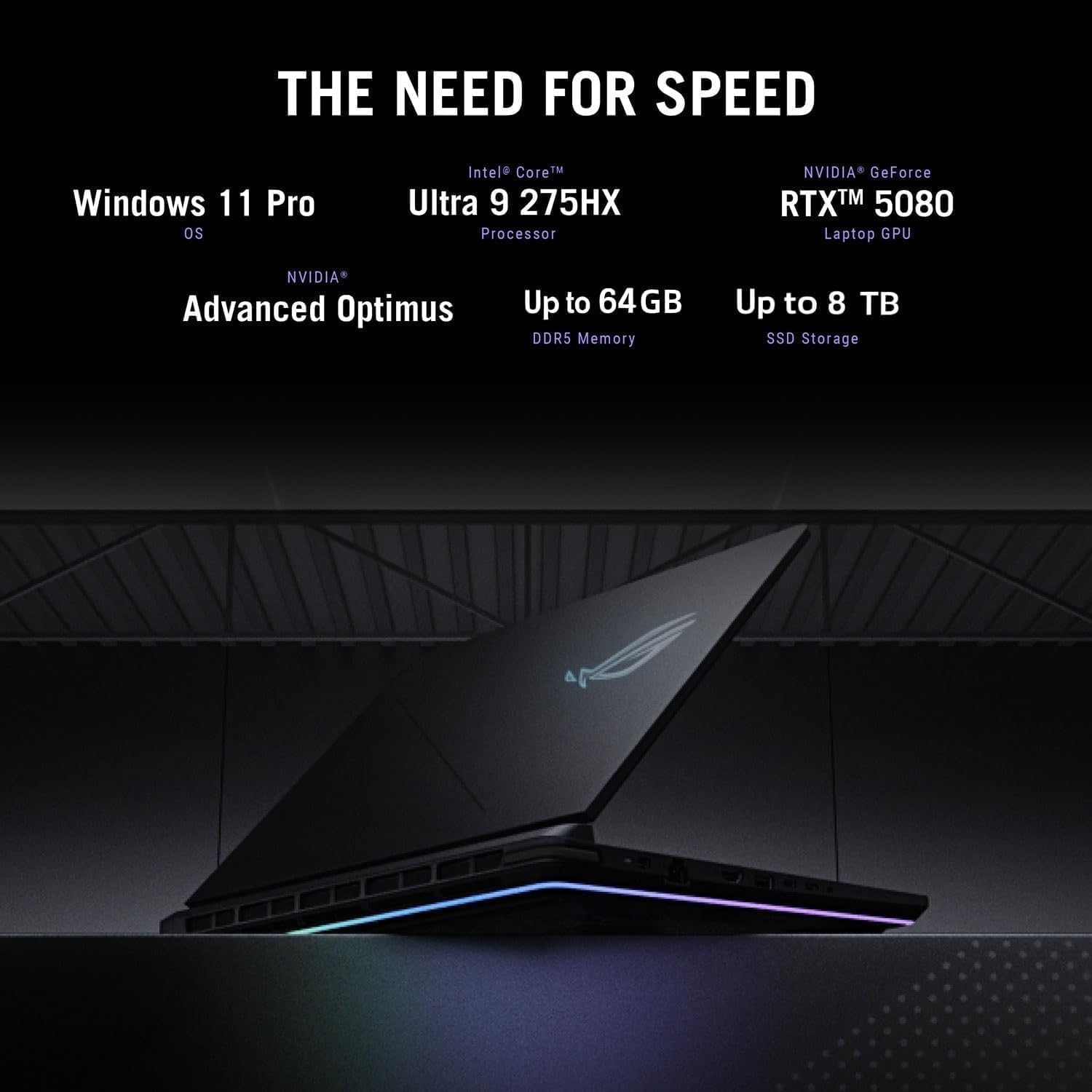 ASUS ROG Strix G18 Gaming Laptop 2025, 18' Nebula 240Hz 3ms 2.5K Display, NVIDIA RTX 5080 16GB GDDR7, Intel Ultra 9 275HX(Up to 5.4GHz), 64 GB DDR5, 2 TB SSD, Wi-Fi 7, Windows 11 Pro, Accessory Kit