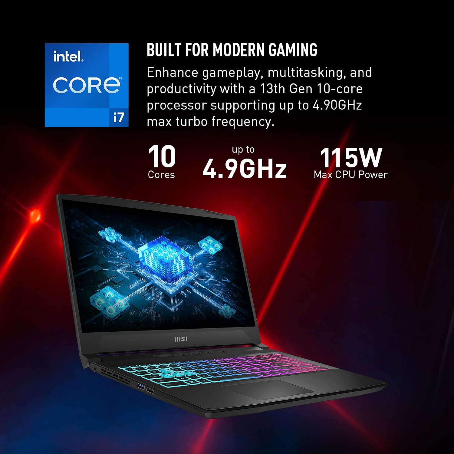 MSI Katana 15 15.6' 165Hz QHD Gaming Laptop: Intel Core i7-13620H, NVIDIA Geforce RTX 4070, 16GB DDR5, 1TB NVMe SSD, Cooler Boost 5, Win 11: Black B13VGK-2000US (Renewed)