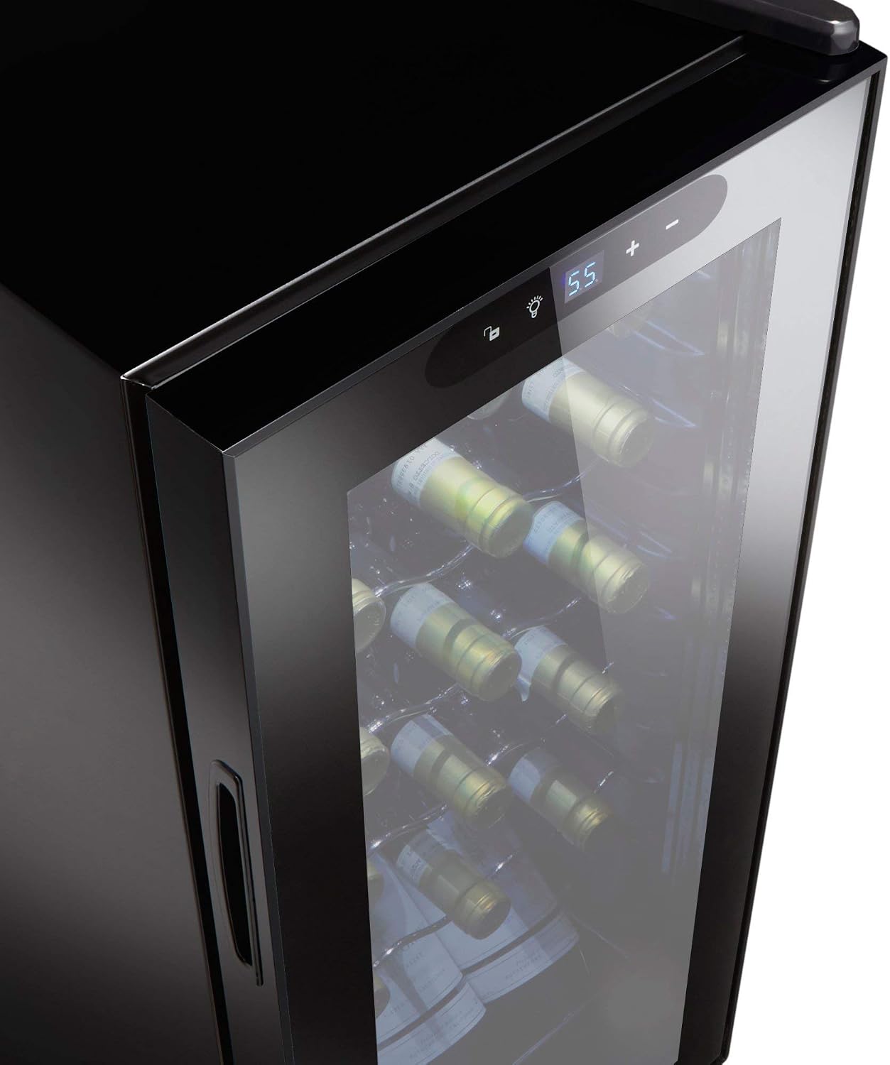 Wine Enthusiast 18-Bottle Compressor Wine Cooler - Freestanding 1.8 Cu. Ft. Wine Refrigerator for Home & Kitchen, Energy-Efficient Cooling of 41-64°F, LED Digital Control Panel