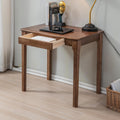 Solid Wood Desk, Gaming Study Home Office Desks for Work, Student PC Desk for Bedroom, Small Computer Desk for Small Spaces, Easy to Assemble (Walnut Color, 31inch)