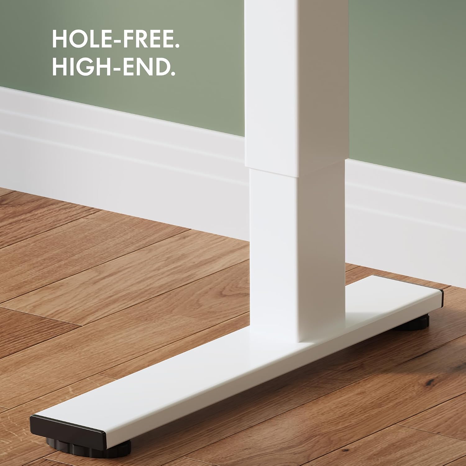FLEXISPOT One-Piece 48' Standing Desk with Acrylic-Front Drawer, Fast-Assembly Ergonomic Sit-to-Stand Desk with MDF Top, 4 Height Memory Presets Touch-Control, Home Office Computer Workstation, White