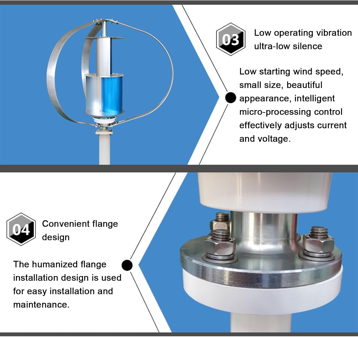 3000W Wind Turbines Generator With Controller- Rare Earth Maglev Ultra-Low 1.5m/s Startup For Home/Off-Grid Emergency Power (12V 24V)
