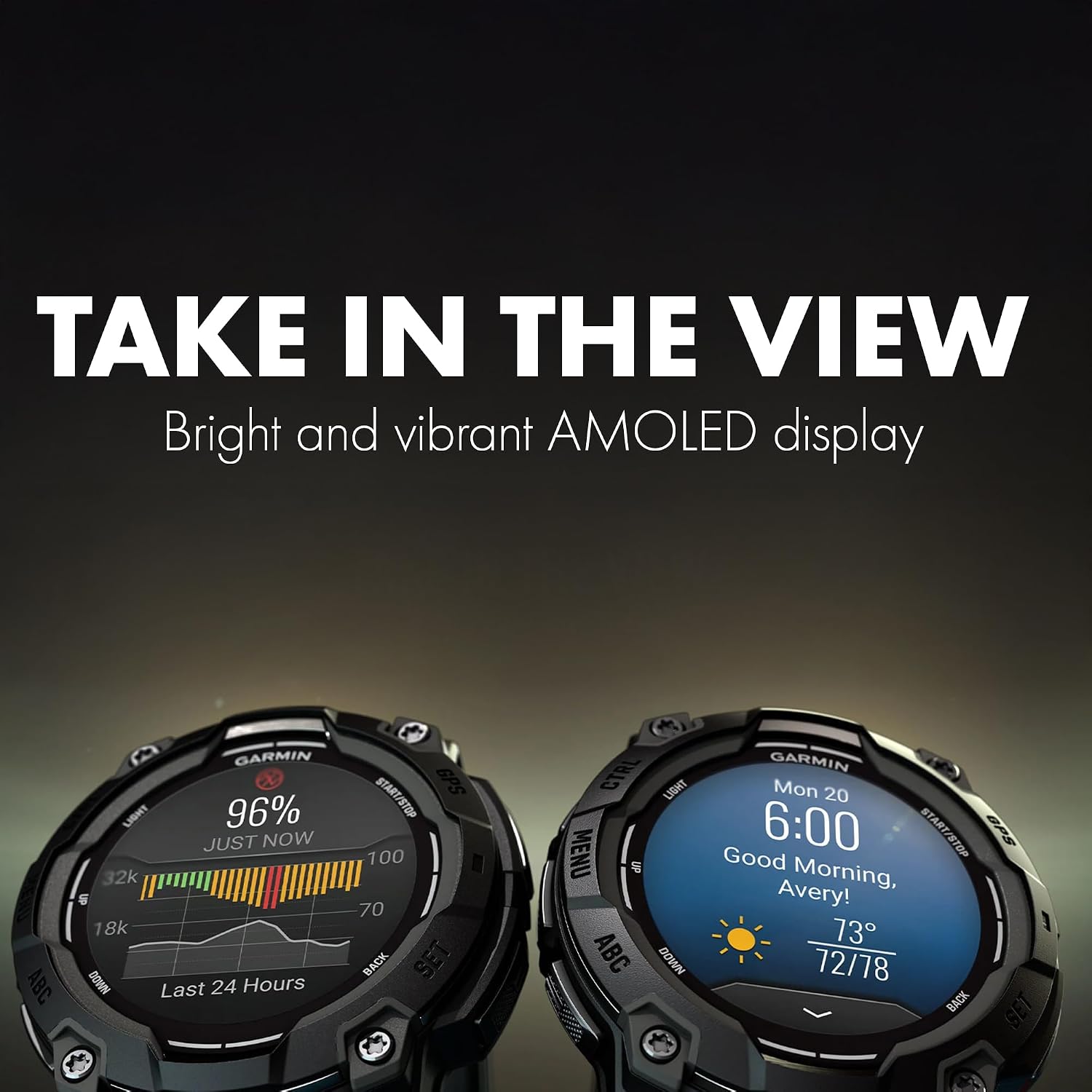 Garmin Instinct 3 Solar Rugged GPS Smartwatch, 50 mm Case, Unlimited Battery with Solar Charging, Multi-Band GPS, Built-in Flashlight, Whitestone with Black/Bolt Blue Band (Supernova Collection)