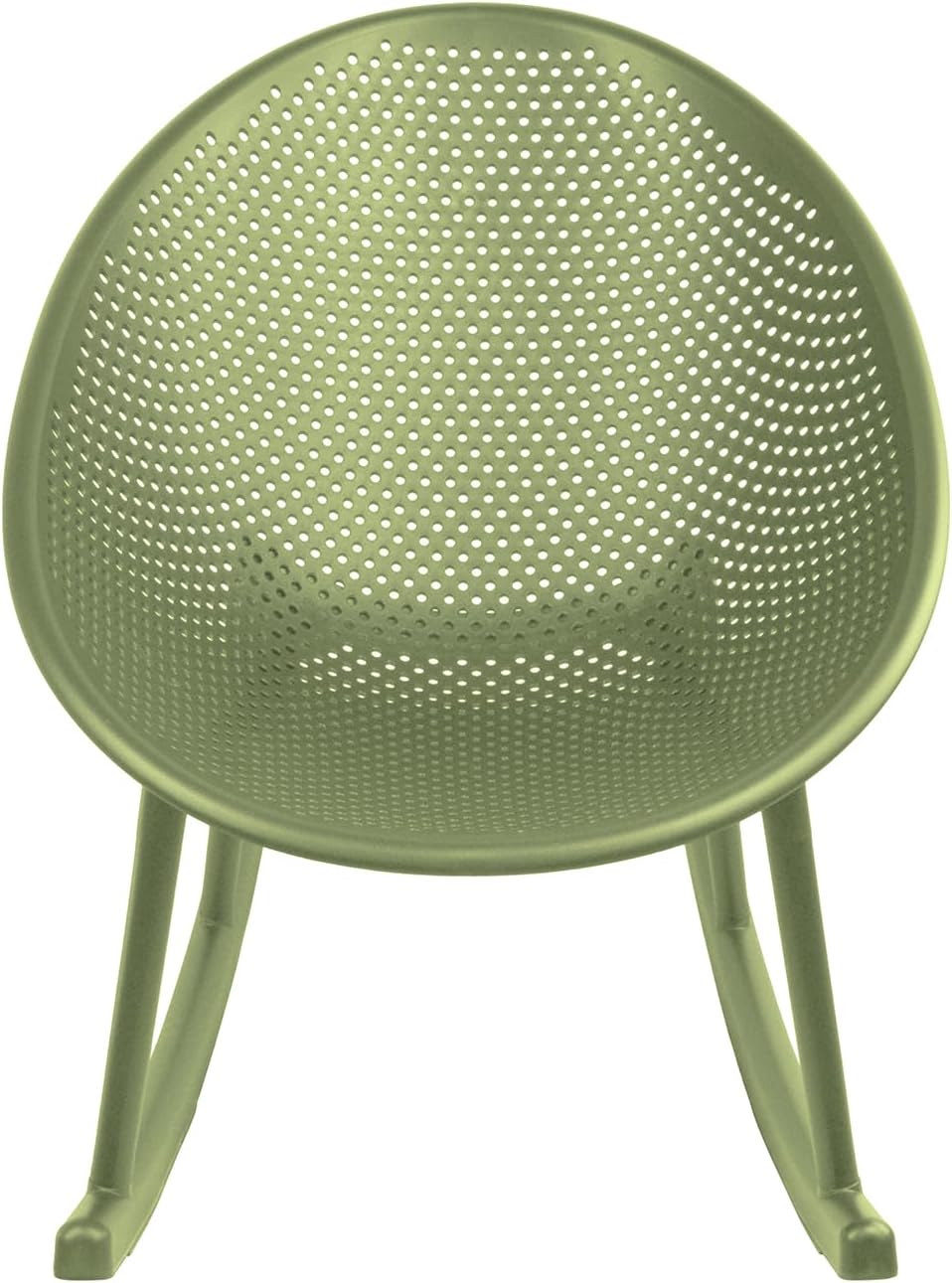 2xhome Patio Rocking Chair | Oval Egg Shaped Lounge Rocker | All Weather Plastic | Modern Accent Side Chair for Indoor or Outdoor Use, Green, Single, Set of 1