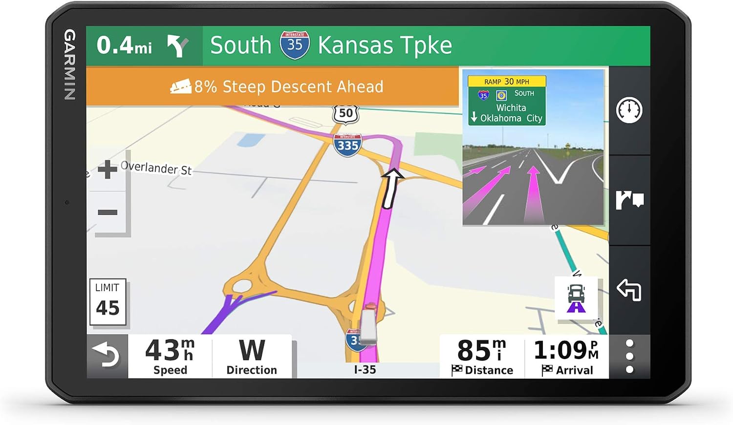Garmin - dezl OTR800 8 inches GPS Truck Navigator - Black (Renewed)
