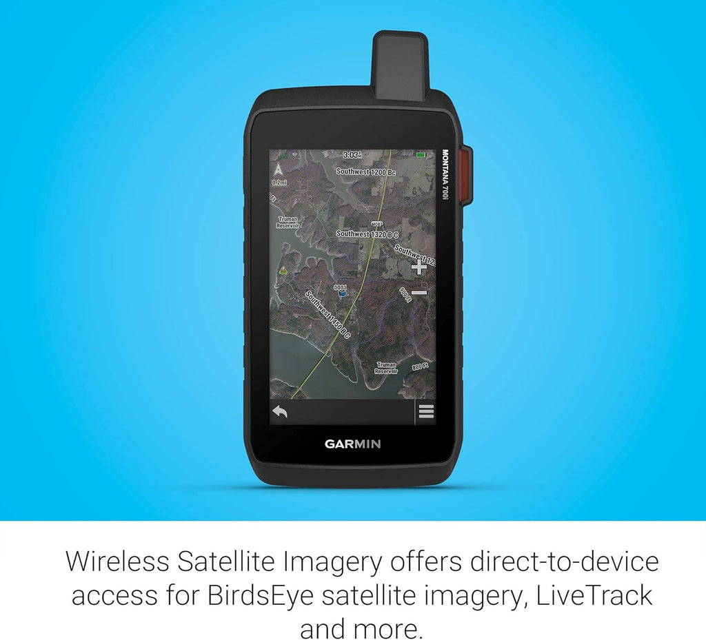 Garmin Montana 700i, Rugged GPS Handheld with Built-in inReach Satellite Technology, Glove-Friendly 5' Color Touchscreen (Renewed)