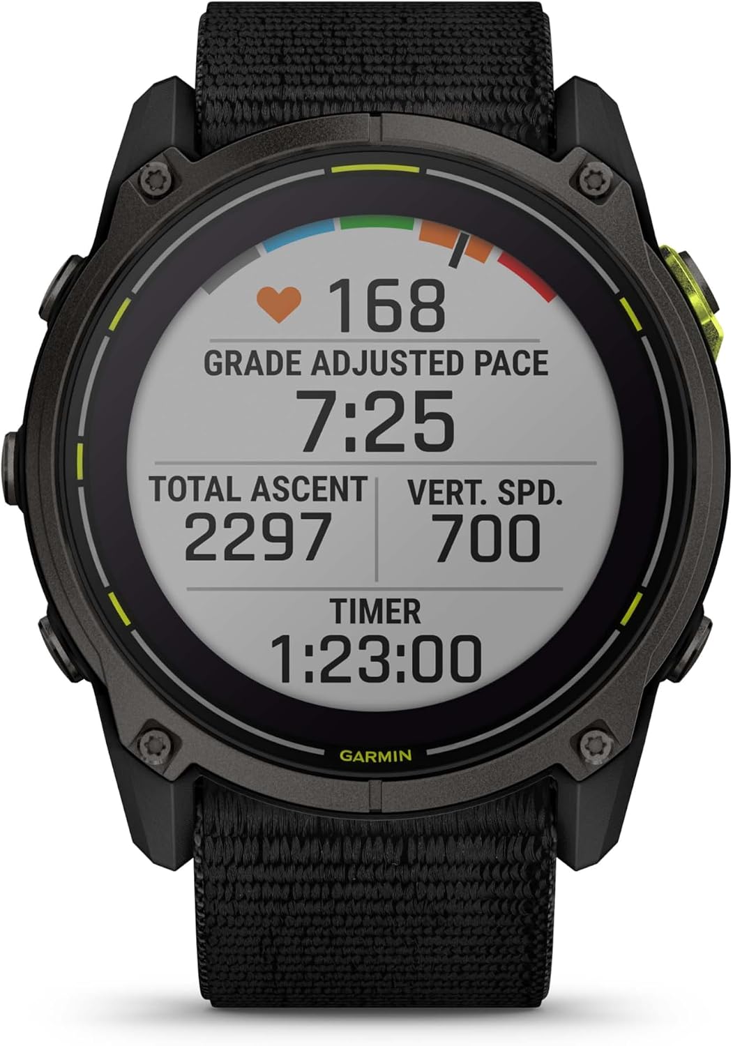 Garmin Enduro 3, Solar, Sapphire, Ultraperformance GPS Smartwatch, 90 Days Battery Life, Detailed Mapping, Built-in LED Flashlight, Carbon Gray DLC Titanium with Black Ultrafit Nylon Strap Bundle