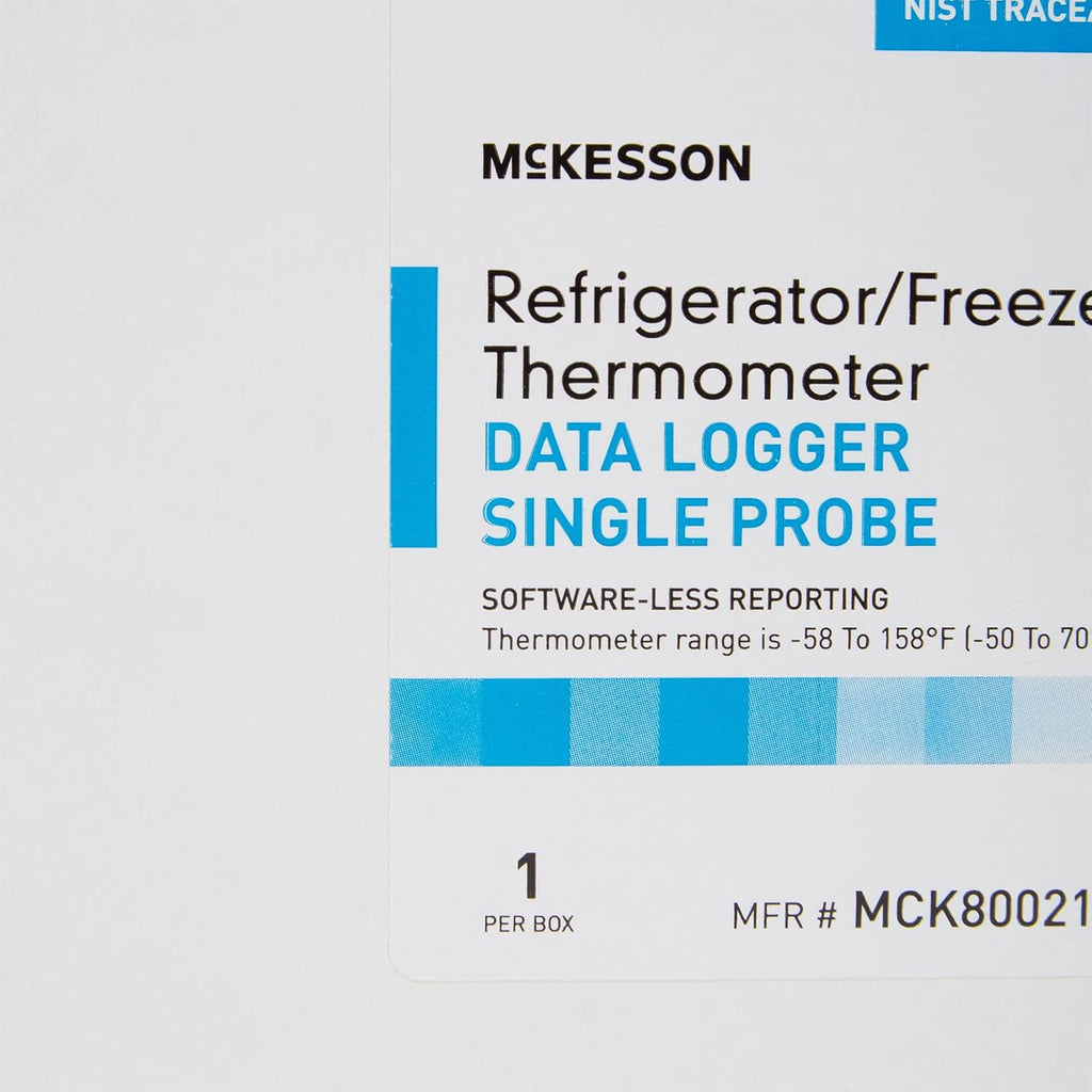 McKesson Refrigerator and Freezer Thermometer, Single-Probe - Waterproof Digital Display Max/Min Temperatures, 1 Count