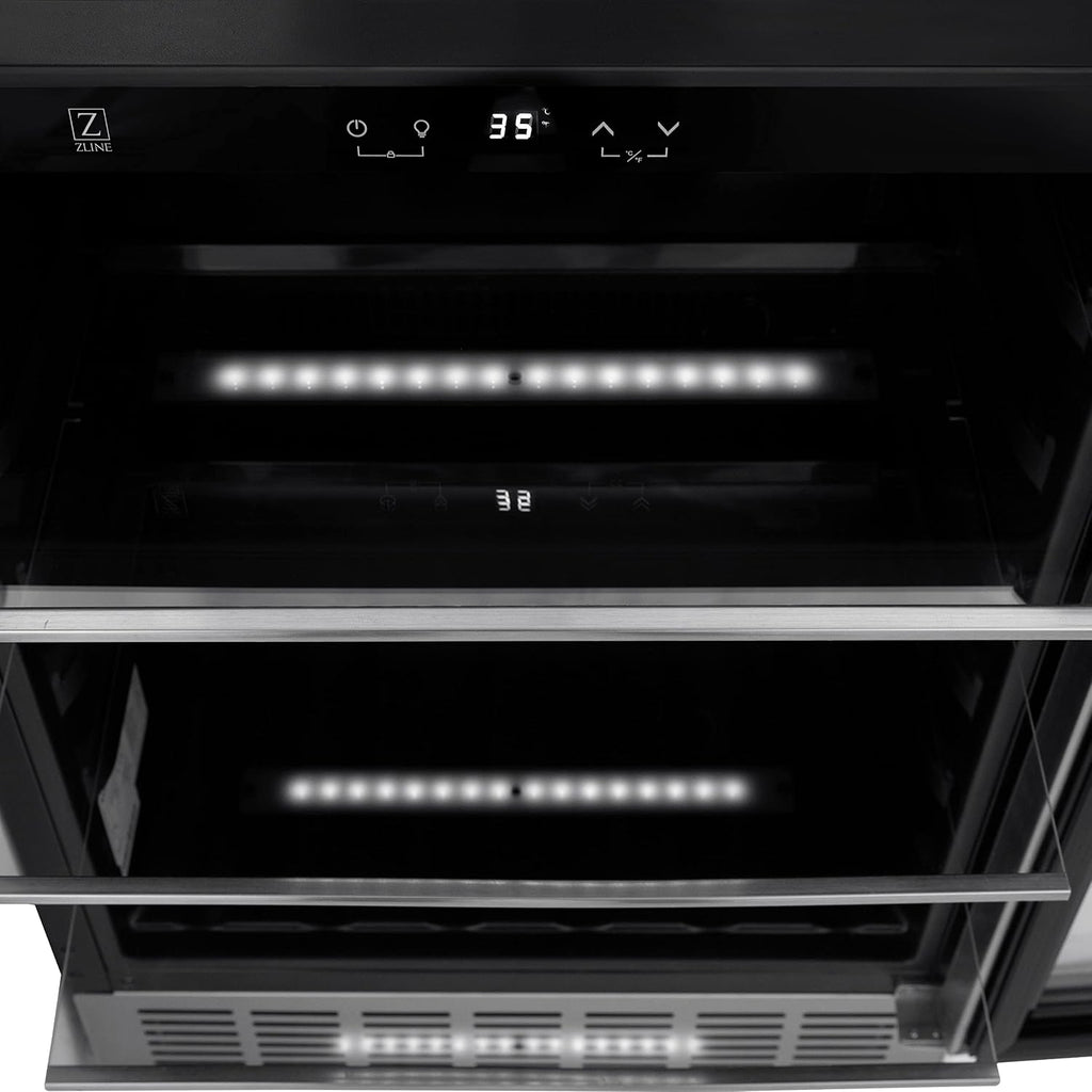 Z Line Kitchen and Bath ZLINE 24' Monument 154 Can Beverage Fridge in Stainless Steel (RBV-US-24)