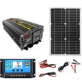 Solar Power System Dual USB 18W Solar Panel + 3000W Pure Sine Wave Power Inverter with Dual LED Display + 30A Solar Charge Controller Solar System Package