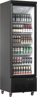 IDEALHOUSE Commercial Merchandiser Refrigerator, 17.7 Cu.Ft, Glass Door, Beverage Cooler, 5 Adjustable Shelves, Bar Fridge, Commercial Display, Large Capacity, Black, For Restaurant, Store, Bar