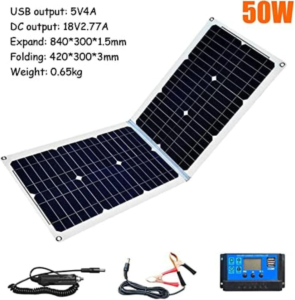 Solar Panel Kit,Solar Panel Foldable Solar Panel Solar Generator with USB Devices Controller Portable Solar Panel Charger for Travel Cam