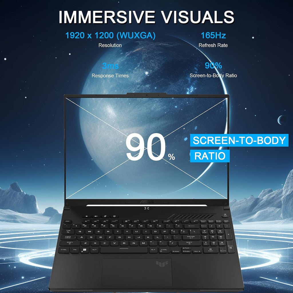 ASUS TUF A16 Gaming Laptop, 16' 165Hz WUXGA Display, AMD Ryzen 7 7735HS(8-core), ‎16GB DDR5 RAM, 1TB SSD, Radeon RX 7700S, 100% sRGB, Backlit Keyboard, WiFi 6, Windows 11 Pro & Designed Mouse