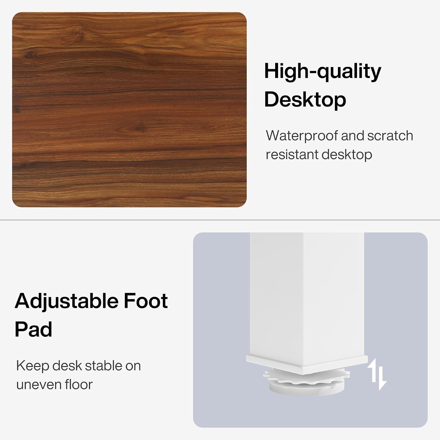Tribesigns 78.7 Inches Extra Long Computer Desk 2 Person Desk, Double Long Desk, Workstaion for Home Office (Walnut+White)