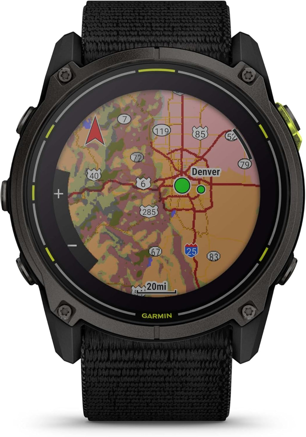 Garmin Enduro 3, Solar, Sapphire, Ultraperformance GPS Smartwatch, 90 Days Battery Life, Detailed Mapping, Built-in LED Flashlight, Carbon Gray DLC Titanium with Black Ultrafit Nylon Strap Bundle