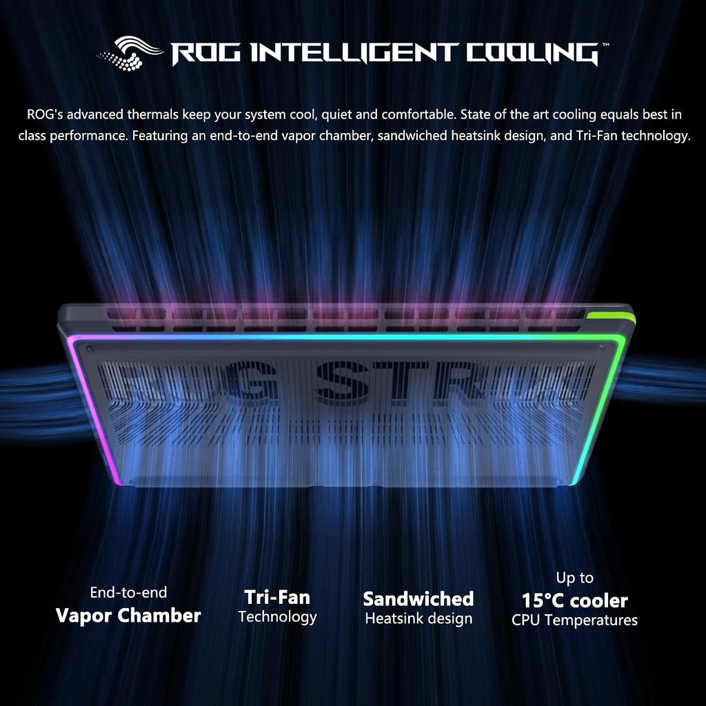 ASUS ROG Strix G18 G815 Gaming AI Laptop | 18' 2.5k IPS 240Hz (100% DCI-P3, 500nits) | Intel Core Ultra 9 275HX | 64GB DDR5 4TB SSD | GeForce RTX 5070 | RGB Backlit Wi-Fi 7 Win11 Pro w/DLCA Accessory