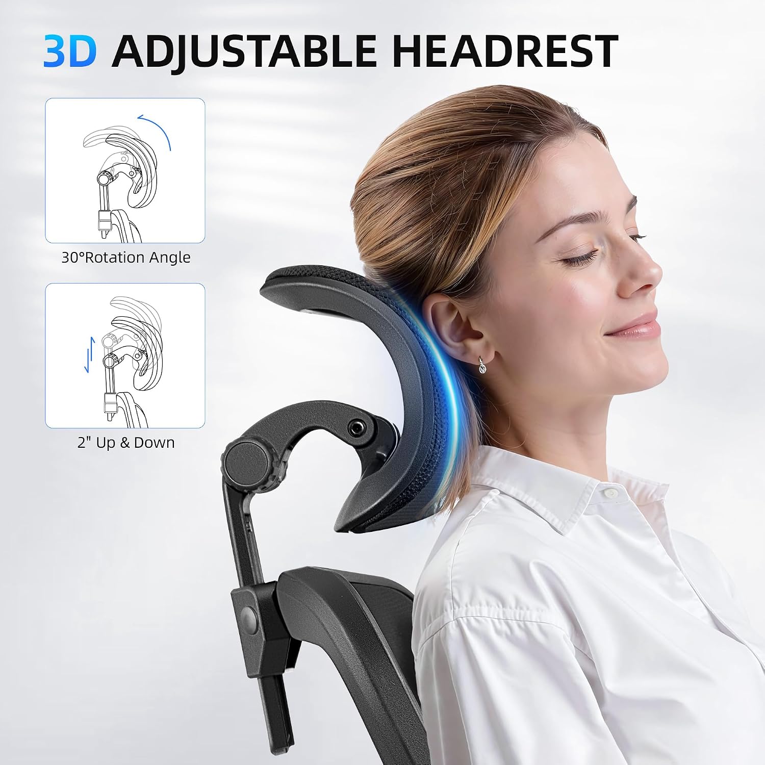 FelixKing Office Chair, Desk Chair with Adjustable Lumbar Support, Ergonomic Computer Chair with High Back and Armrest, Adjustable Height Gaming Chair Home Office Swivel Chair(Black)