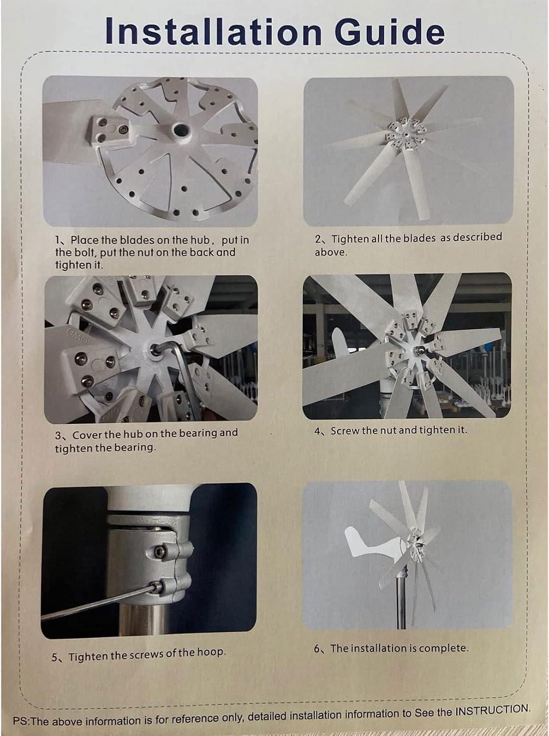 3000W Horizontal Wind Turbine Generator, Wind Turbine Work with Solar Panel Solar Wind Power