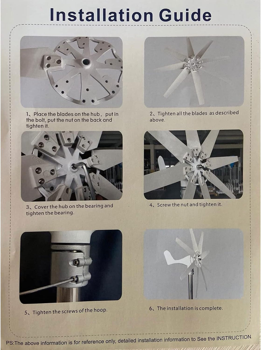 3000W Horizontal Wind Turbine Generator, Wind Turbine Work with Solar Panel Solar Wind Power