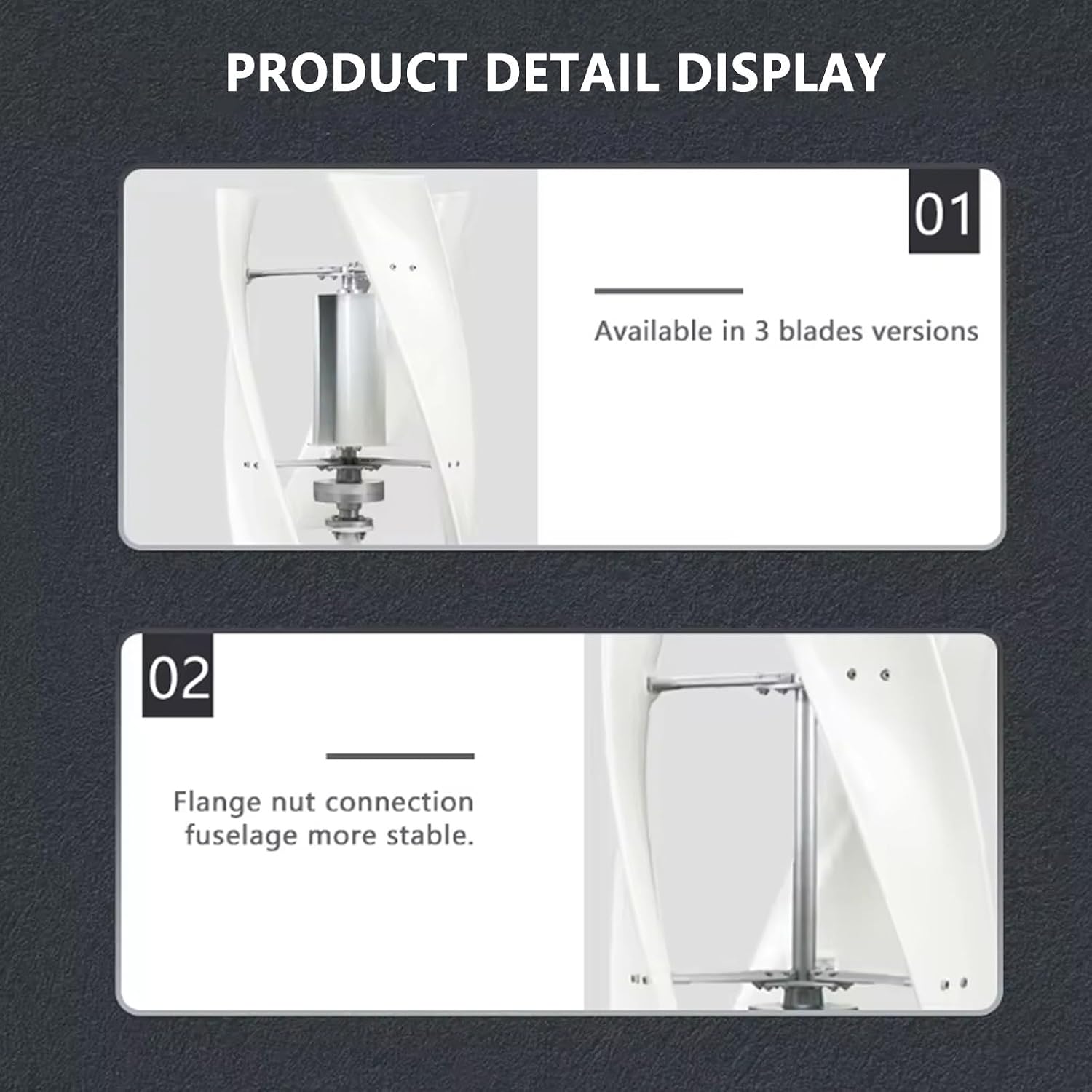 3000W Portable Vertical Wind Turbine Generator Kit - 12V/24V Helix Design, 3-Blade Efficient Power for Off-Grid Renewable Energy Solutions, Eco-Friendly Wind Power System