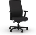 HON Ignition 2.0 Mid‑Back Ergonomic Office Chair, Mesh Task Seating with Lumbar Support, Advanced Synchro‑Tilt, Height and Width Adjustable Arms, Black Frame, Onyx