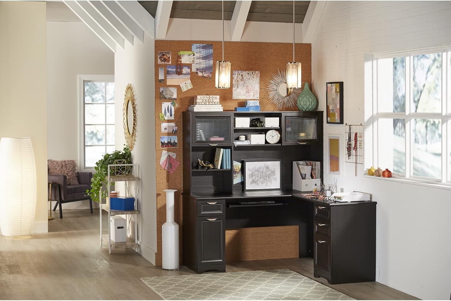 Realspace® Magellan 59'W L-Shape Corner Desk, Espresso