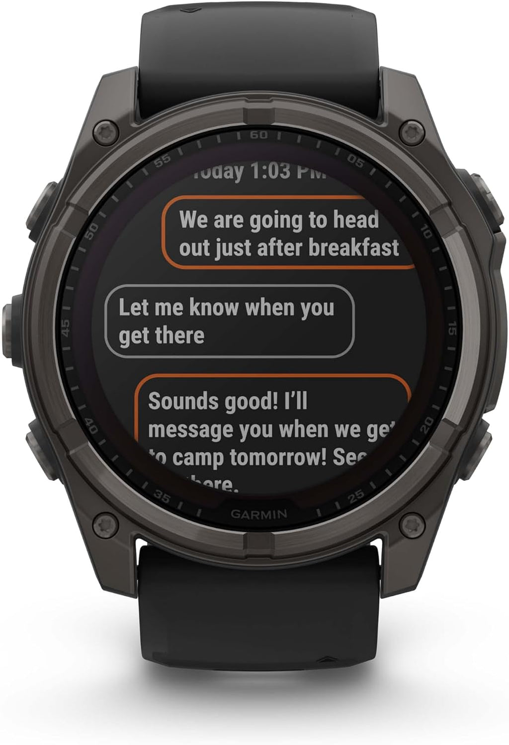 Garmin Fenix 8 – 51 mm, Solar, Sapphire, Carbon Gray DLC Titanium GPS Multisport Smartwatch with Black/Pebble Gray Silicone White Earbuds Bundle