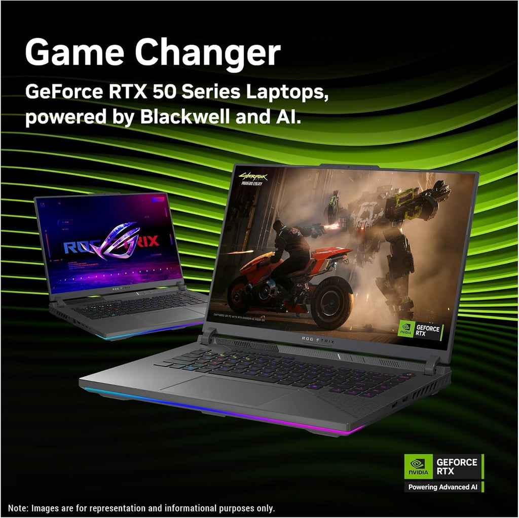 ASUS ROG Strix-G16 Gaming Laptop - AMD Ryzen 9 8940HX, 16' WUXGA 165Hz Display, NVIDIA GeForce RTX 5070 Ti 12GB GDDR7, 32GB DDR5, 2TB SSD, RGB Backlit KB, Windows 11 Pro, w/Accessories