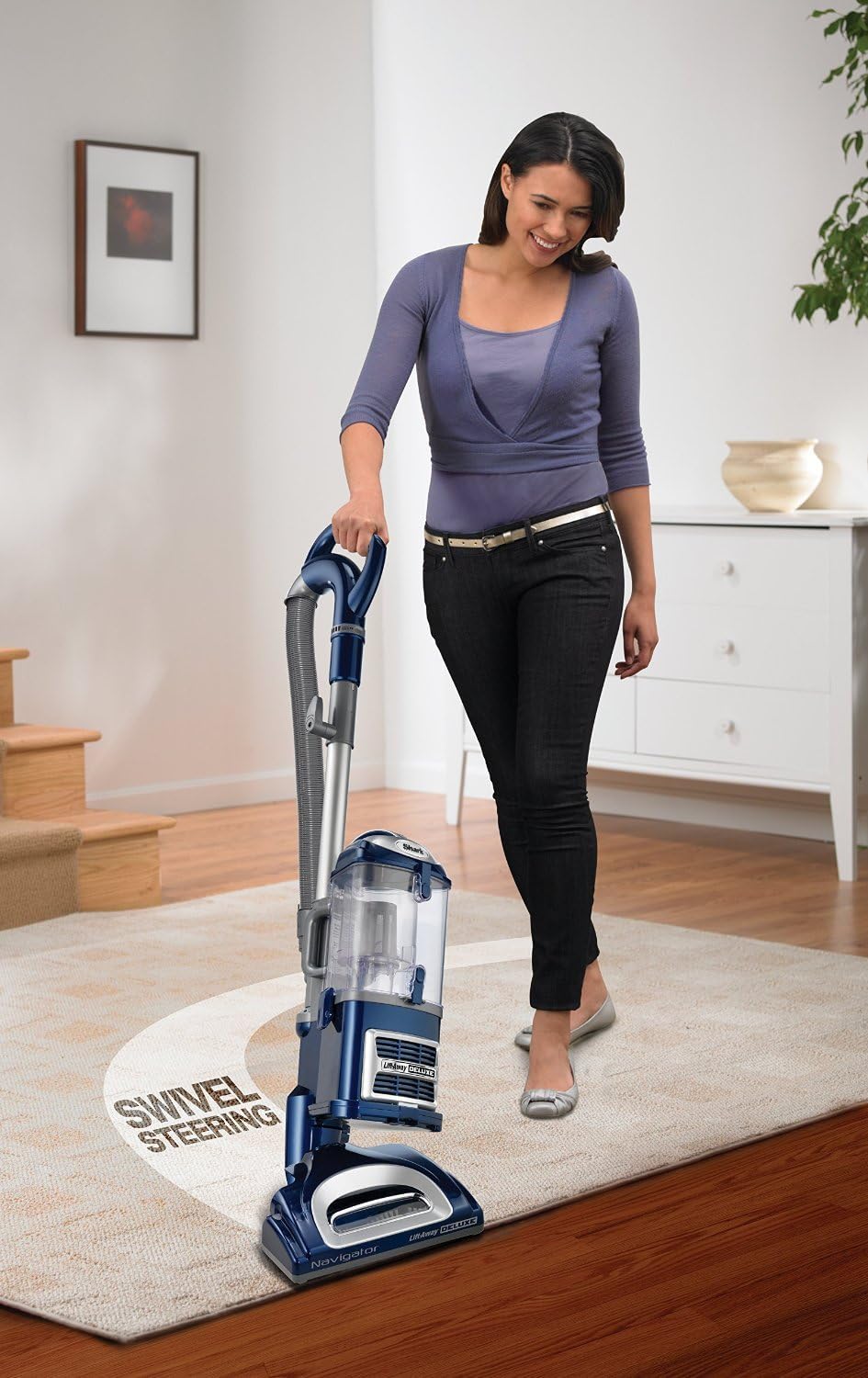 Shark NV360 Navigator Lift-Away Deluxe, HEPA, Blue (Renewed)