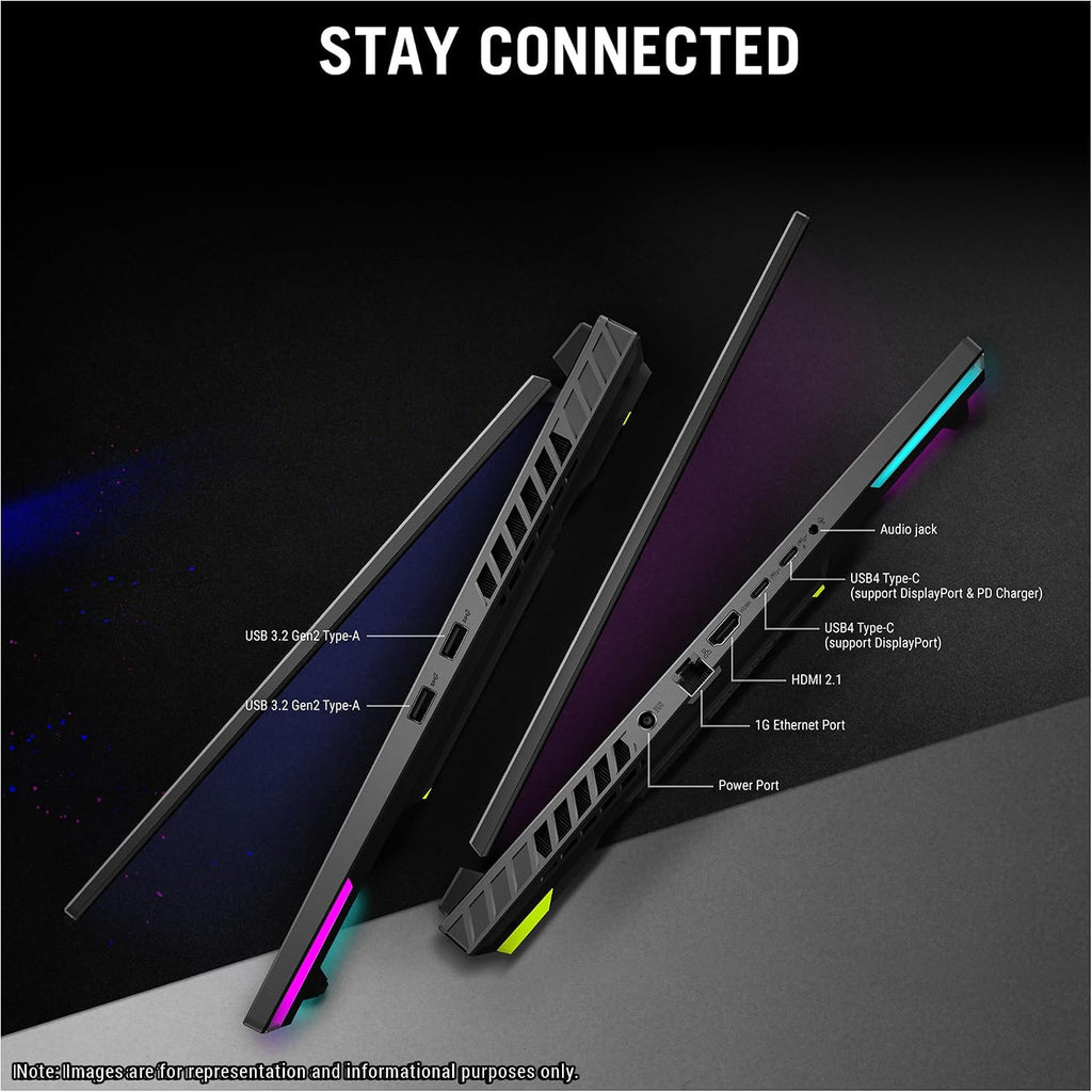 ASUS ROG Strix G16 Gaming Laptop, AMD Ryzen 9-8940HX, 64 GB DDR5 RAM, 1 TB PCIe SSD, 16' WUXGA (1920x1200) 165Hz Display, Nvidia G-Force RTX 5070Ti, 4-Zone RGB Backlit Keyboard, W11 Home, Eclipse Grey