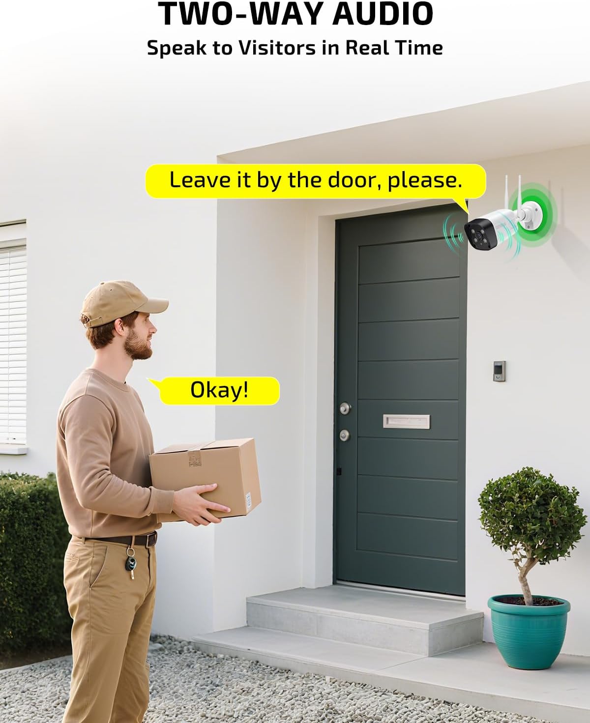 《All-in-One Monitor & Dual Antennas》Wireless Security Camera System Outdoor with All-in-One Monitor, WiFi Cameras for Home Video Surveillance Systems, Surveillance DVR Kits