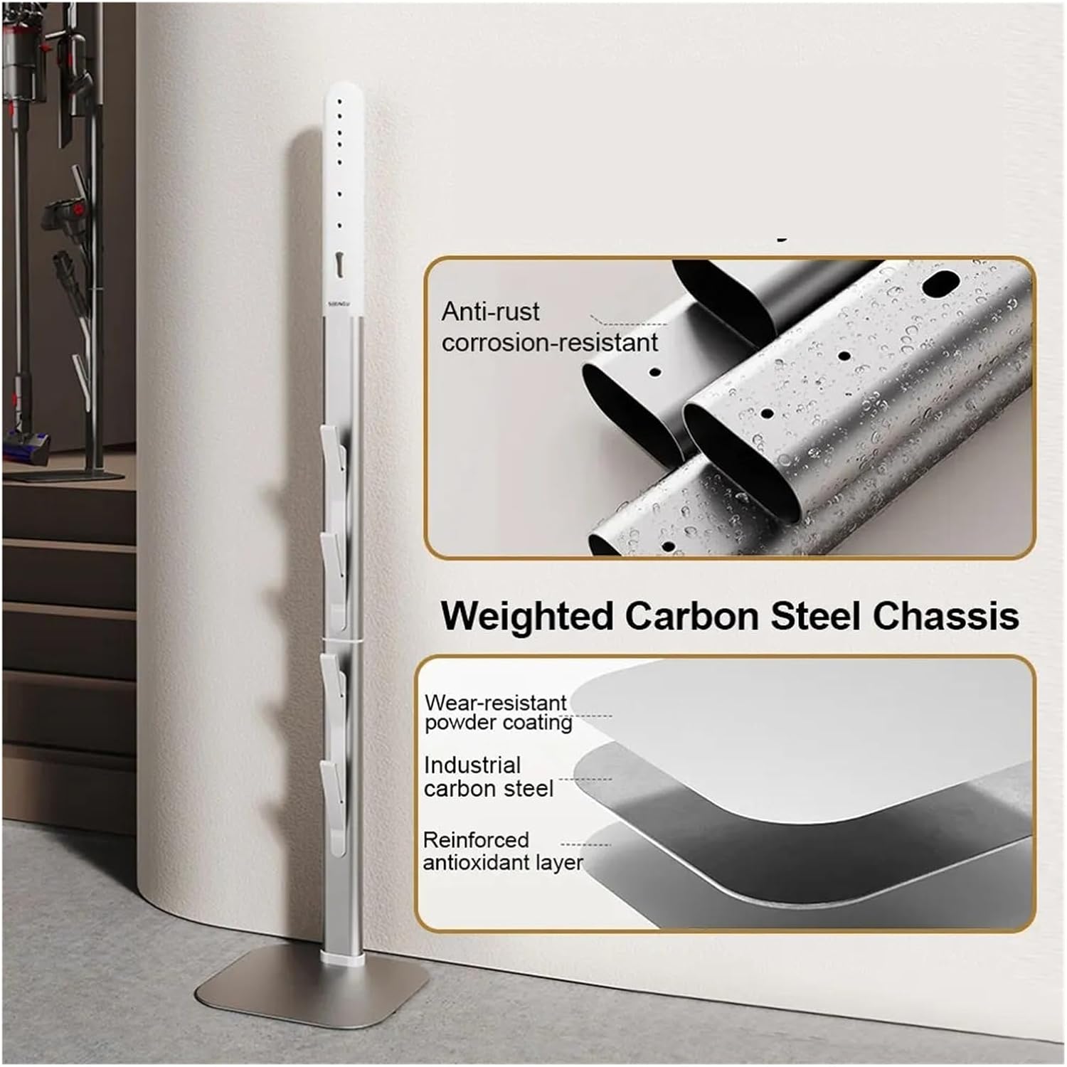 Vacuum Cleaner Stand Aluminum Storage Bracket ，Compatible For Dyson ，V10 V11 V15 V12slim G5 Accessories Holder No Punching Support Rack