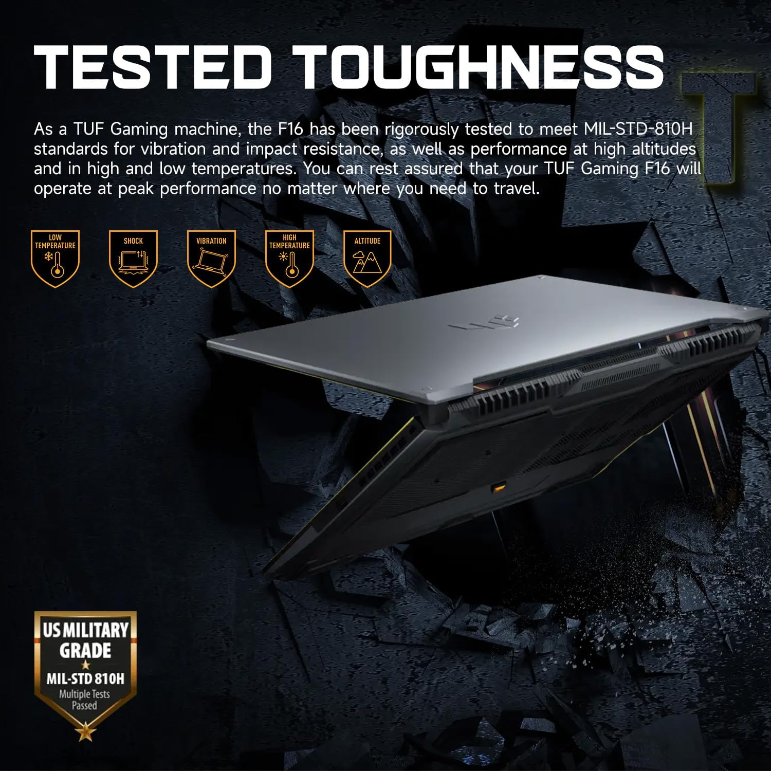 ASUS TUF F16 RTX 4050 Pro Gaming Laptop, 16' FHD+ 144Hz, Intel Core 5 210H(Beats Intel i5-14500), NVIDIA RTX 4050, 16GB DDR5 RAM, 1TB SSD, RGB Backlit KB, Bundle with PCO Laptop Cooler