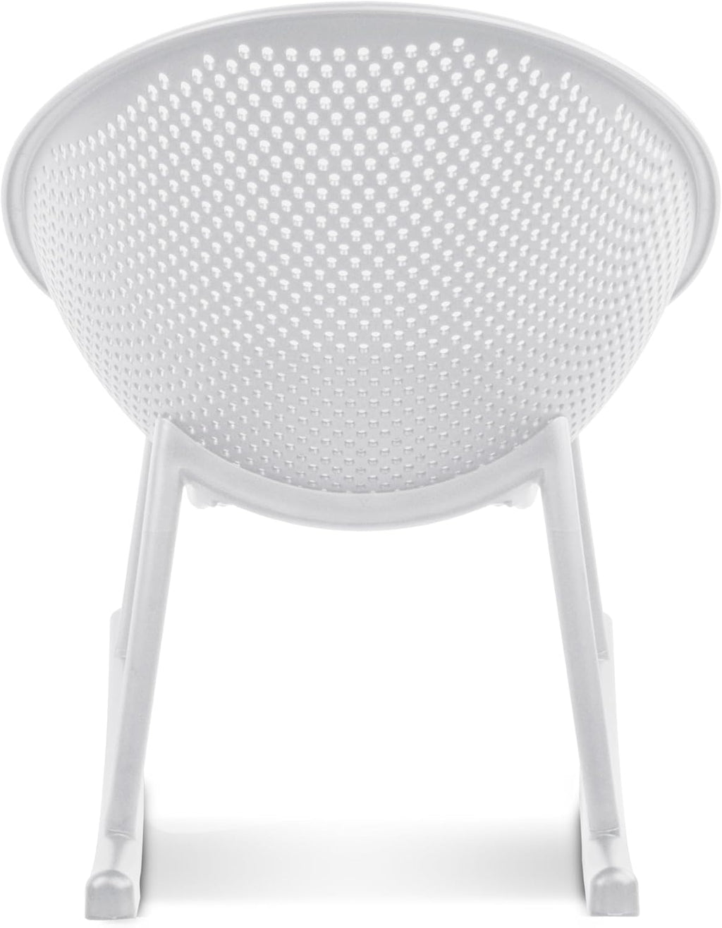 2xhome Patio Rocking Chair | Oval Egg Shaped Lounge Rocker | All Weather Plastic | Modern Accent Side Chair for Indoor or Outdoor Use, White, Single, Set of 1