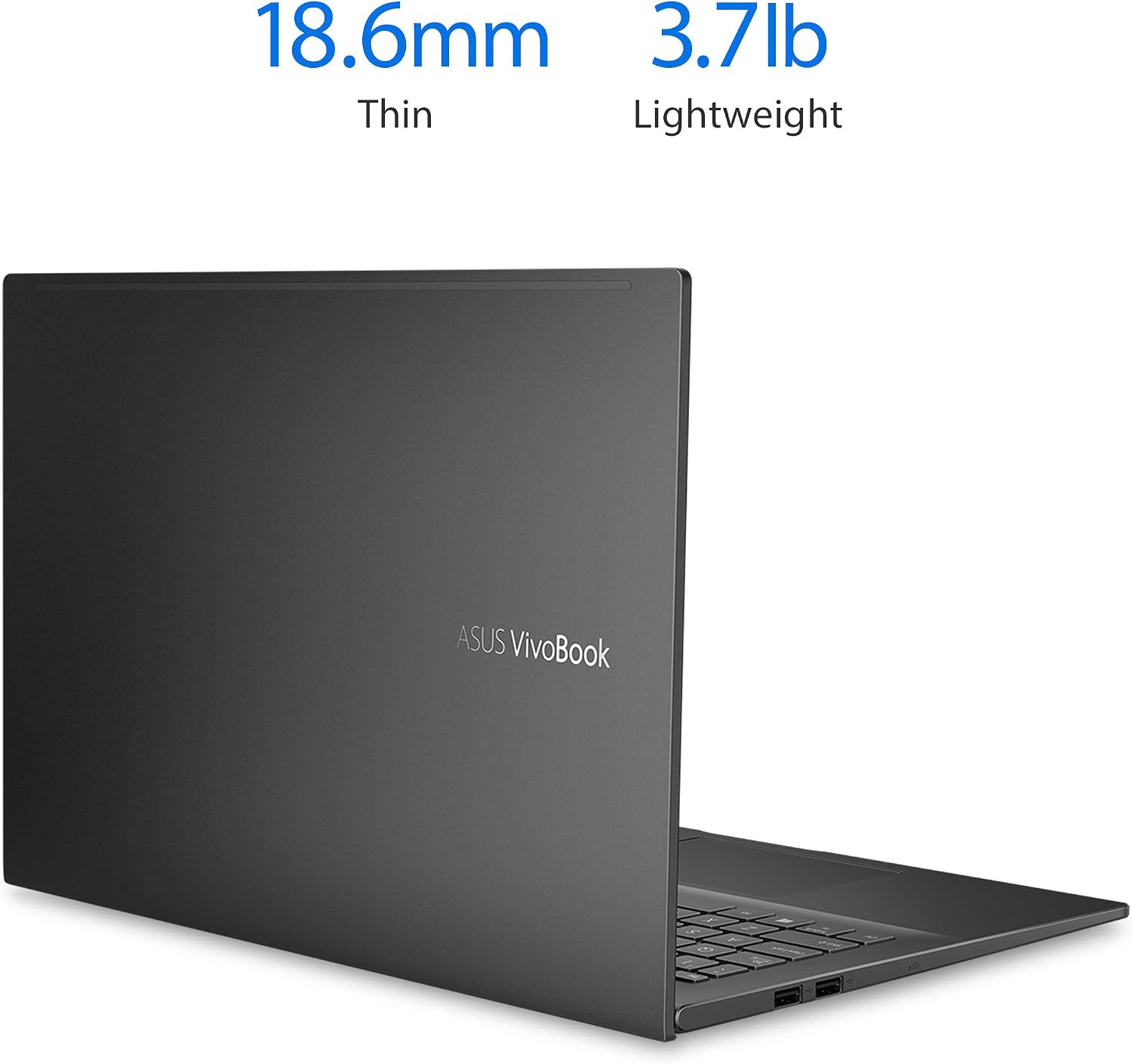 ASUS VivoBook 15 S513 Thin and Light Laptop, 15.6' FHD Display, AMD Ryzen 5 5500U Processor, Radeon Graphics, 8GB DDR4 RAM, 512GB PCIe SSD, Fingerprint, Windows 10 Home, Indie Black, S513UA-DS51