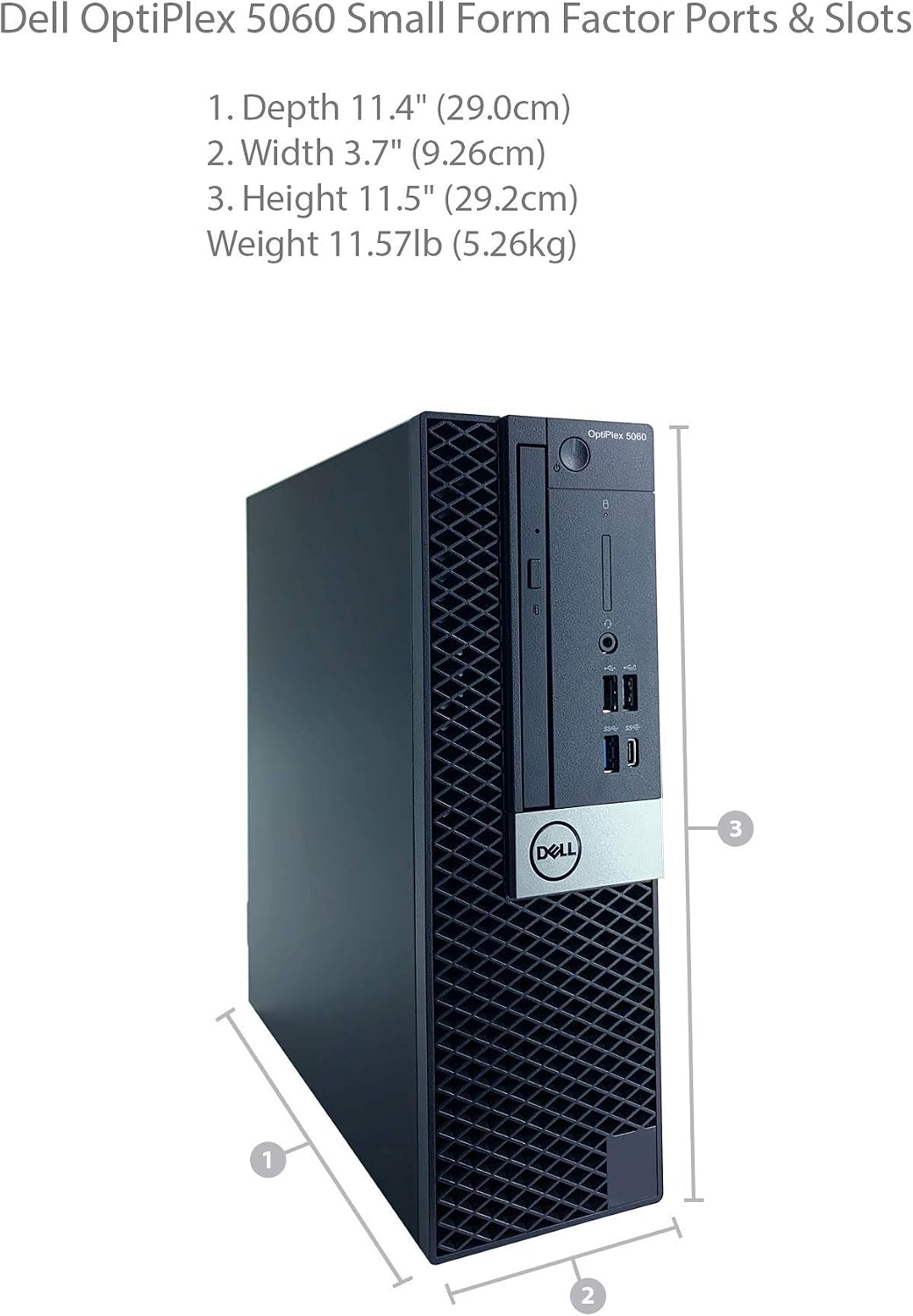 Dell Optiplex 5060 SFF Desktop - 8th Gen Intel Core i7-8700 6-Core Processor up to 4.60 GHz, 16GB DDR4 Memory, 512GB Solid State Drive, Windows 11 Pro (Renewed)