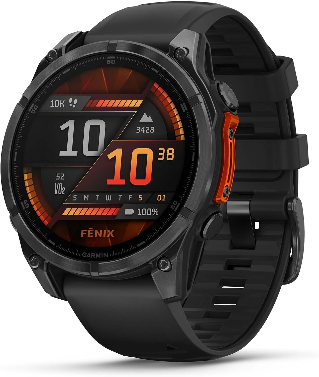 PlayBetter Garmin Fenix 8 AMOLED (47mm, Slate Gray/Black) Multisport GPS Smartwatch Bundle - 1.4' Touchscreen, Built-in LED Flashlight Wireless Running Earbuds