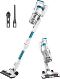 Eureka NEC185 Cordless Stick Vacuum Cleaner Convenient for Hard Floors, Rechargeable Handheld Vacuum Cleaner Portable with Powerful Motor Efficient Suction,White