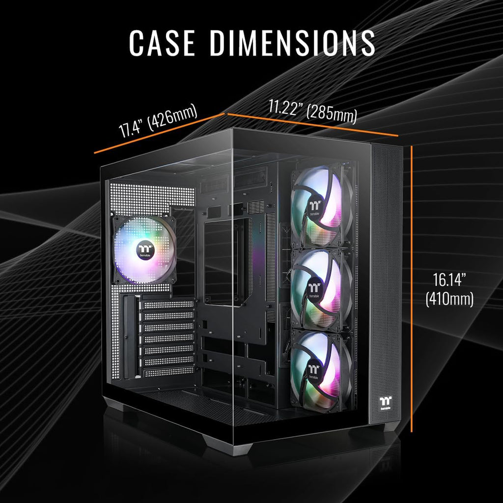Thermaltake LCGS View 7870T-380 Gaming Desktop (AMD Ryzen™ 7 7800X3D, ToughRam 32GB DDR5 6400MT/s RGB Memory, NVIDIA® GeForce RTX™ 5070 Ti, 2TB NVMe M.2, WiFi, Windows 11) V38B-B850-57T-LCS