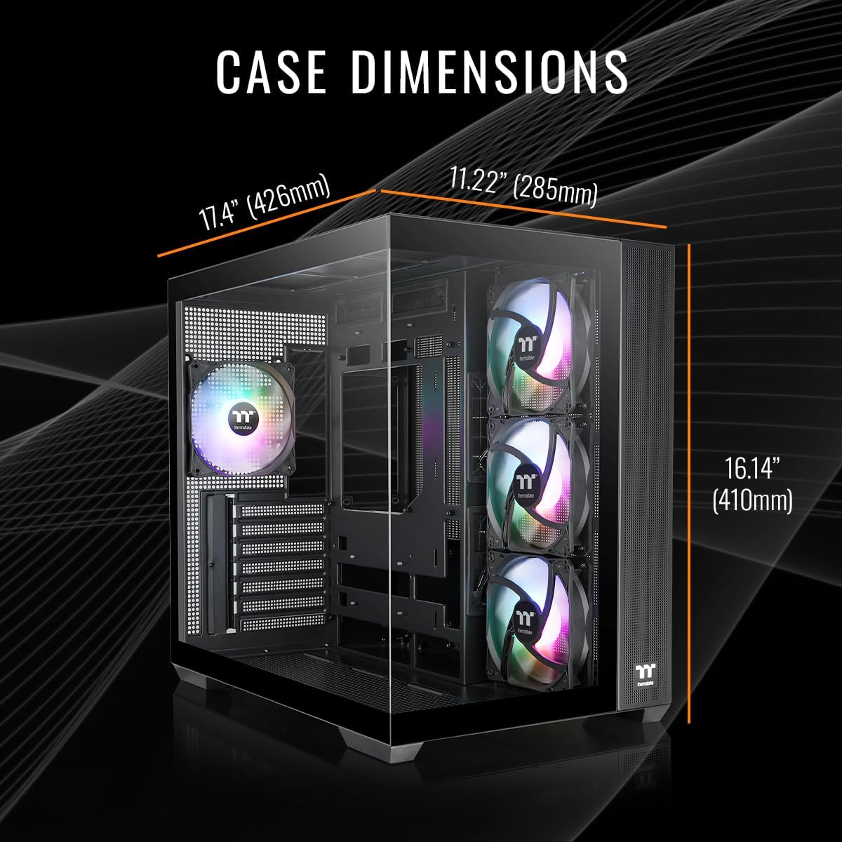 Thermaltake LCGS View 7870T-380 Gaming Desktop (AMD Ryzen™ 7 7800X3D, ToughRam 32GB DDR5 6400MT/s RGB Memory, NVIDIA® GeForce RTX™ 5070 Ti, 2TB NVMe M.2, WiFi, Windows 11) V38B-B850-57T-LCS