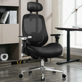 BOSMILLER 700lbs Big and Tall Office Chair with Wide Thick Seat Cushion for Sitting All Day,Ergonomic Mesh Desk Chair with Adjustable Lumbar Support and Headrest for Heavy People,4D Armrests