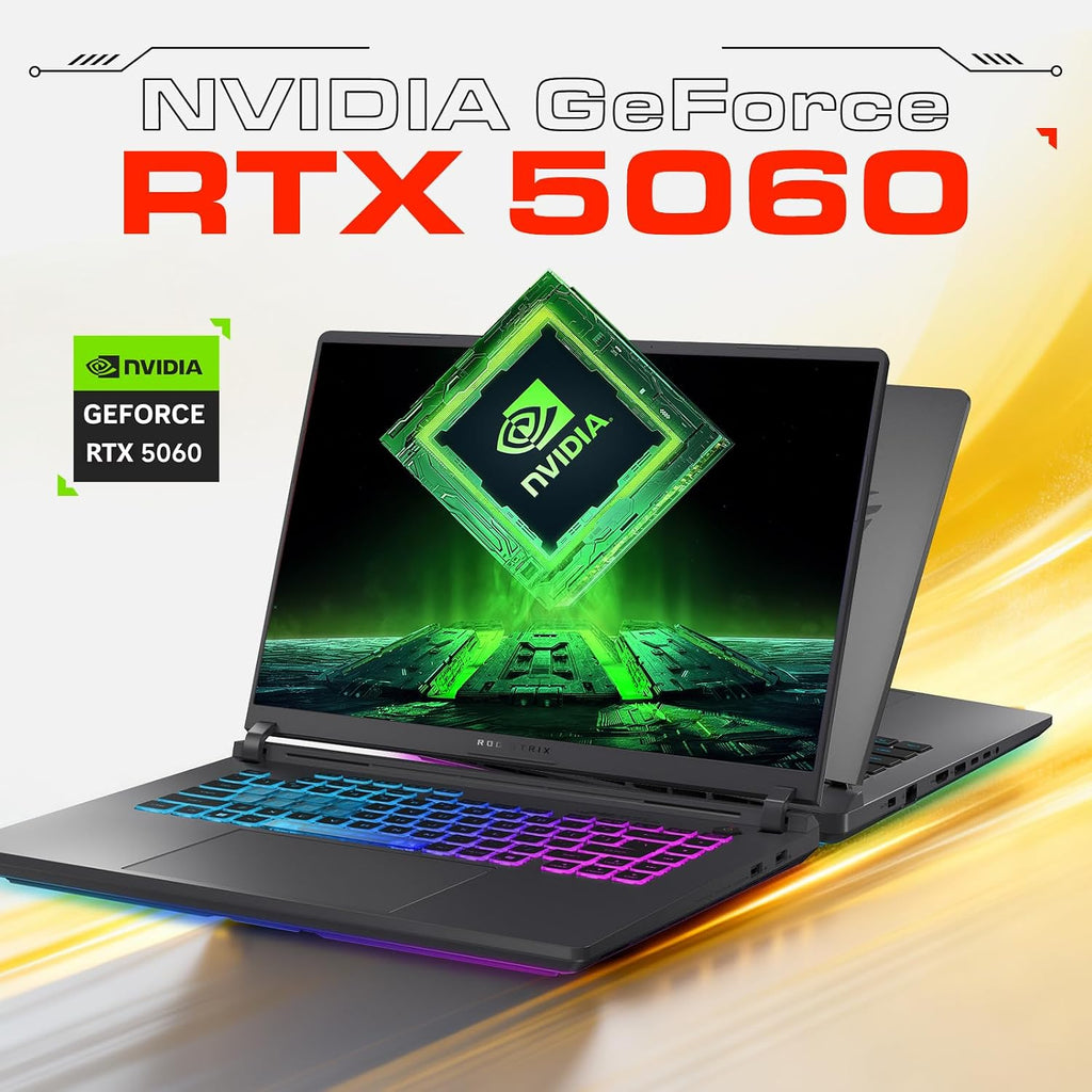 ASUS ROG Strix G16 Gaming Laptop, NVIDIA RTX 5060, Intel i7-14650HX, 16 inch 1920x1200 FHD+ 165Hz 3ms, WiFi 7, Dolby Atmos, Hires Audio, HD+ Cam, 64 GB DDR5, 1 TB SSD, Windows 11 Pro, Accessories