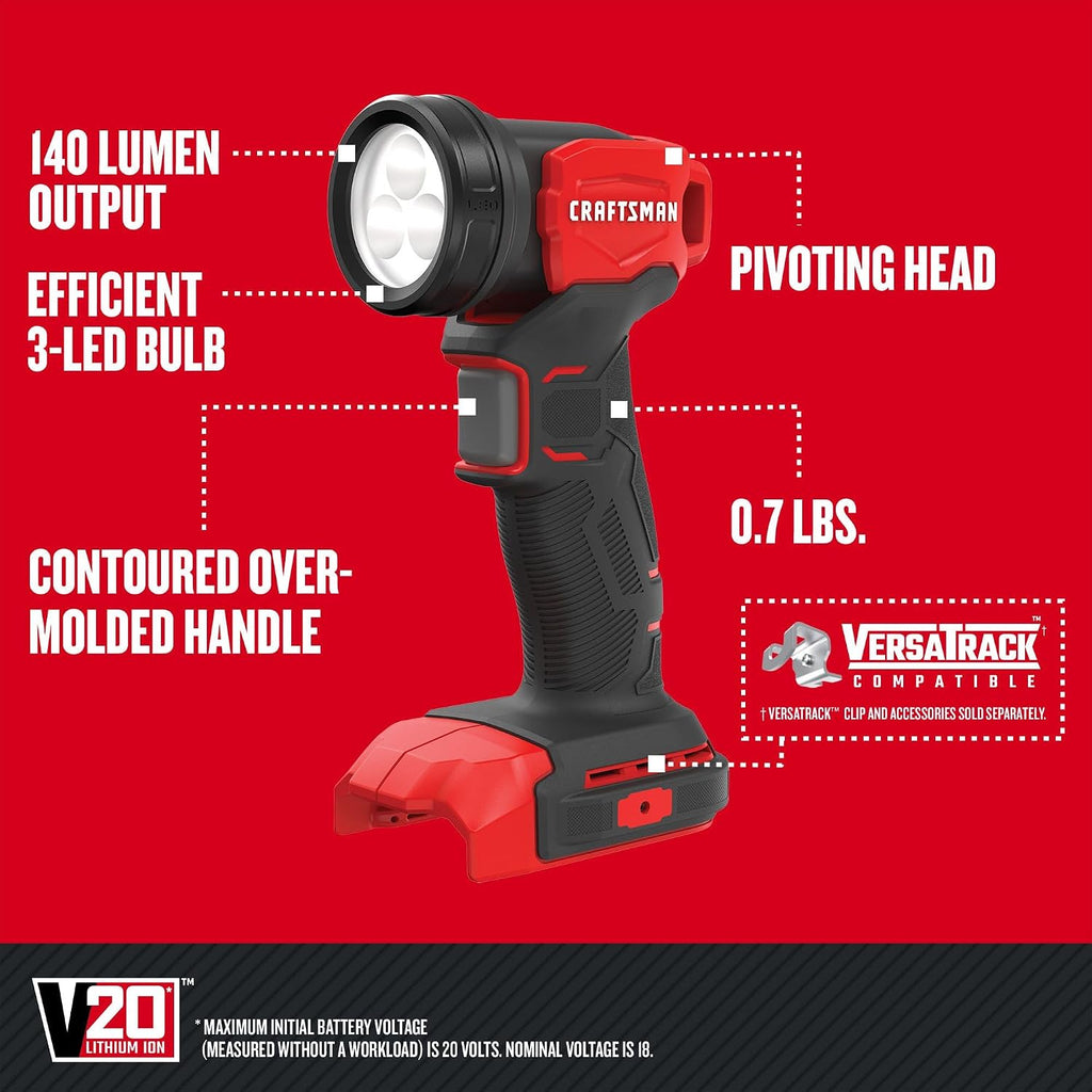 CRAFTSMAN V20 Cordless 4-Tool Power Tool Combo Kit with 2 Batteries and Charger (CMCK400D2)