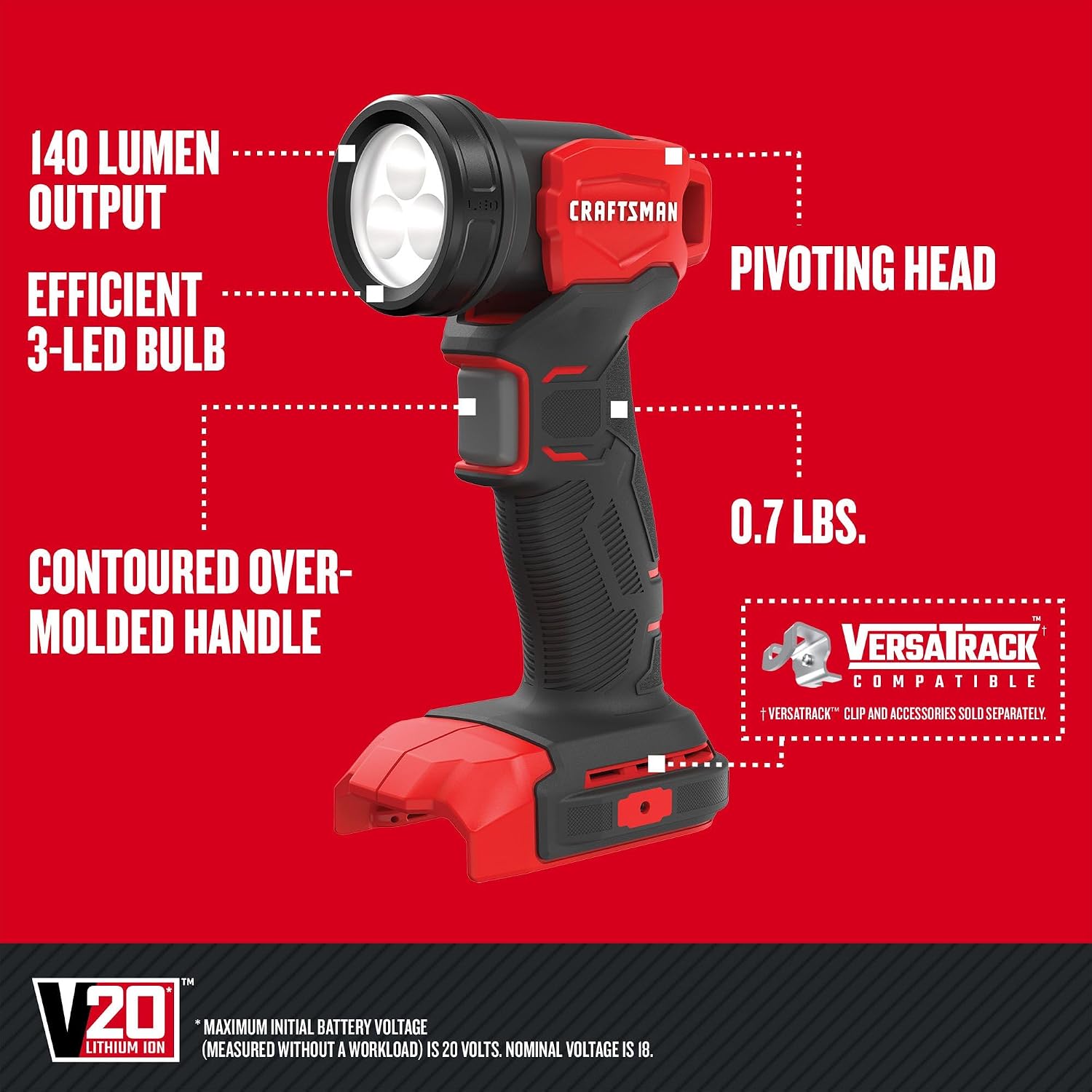 CRAFTSMAN V20 Cordless 4-Tool Power Tool Combo Kit with 2 Batteries and Charger (CMCK400D2)